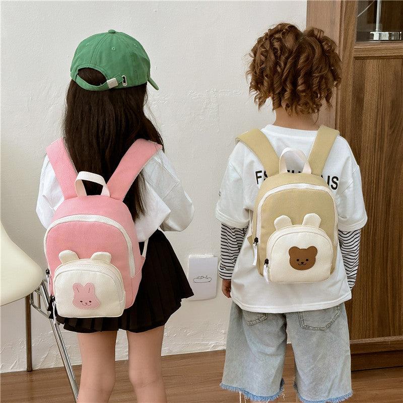 Children Backpack Cartoon Bunny Girls Color Matching Shoulders - Amazitshop