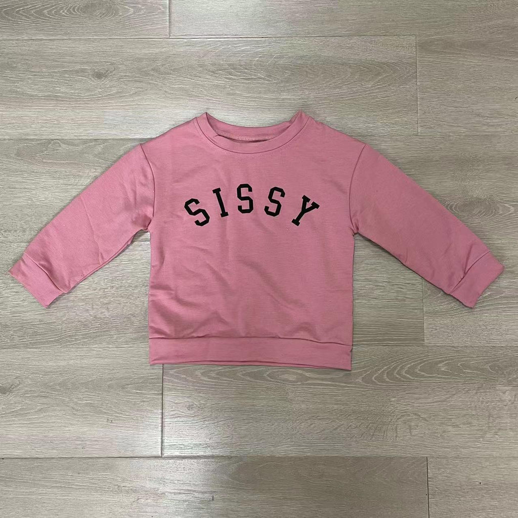 Children Letter Print Pullover Casual Sweatshirt Children - Amazitshop