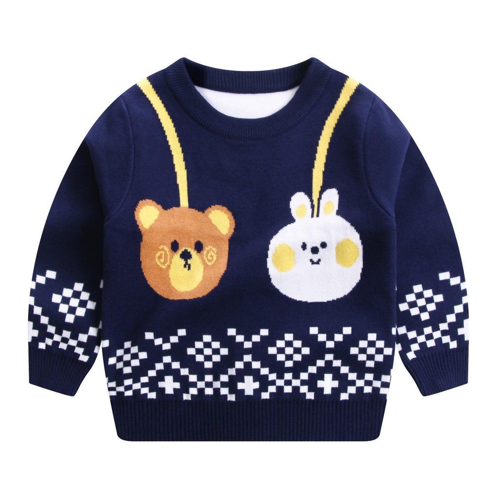 Children's Autumn And Winter New Double - layer Cotton Sweater - Amazitshop
