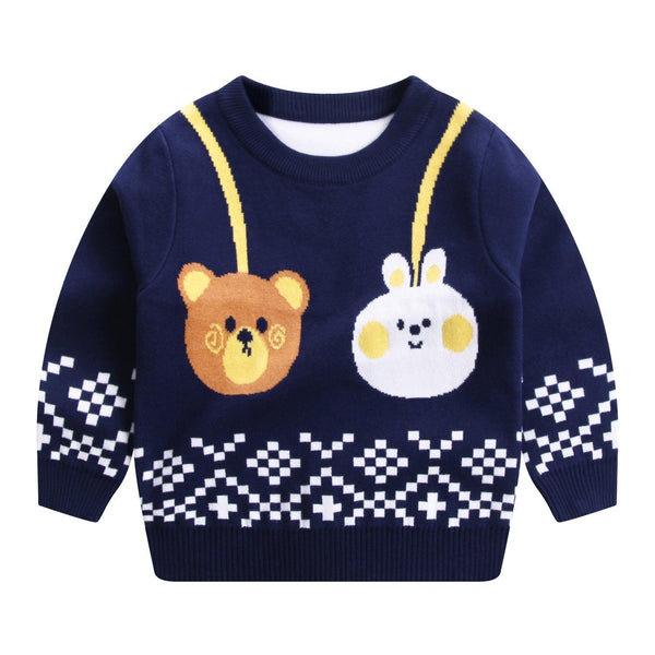 Children's Autumn And Winter New Double - layer Cotton Sweater - Amazitshop