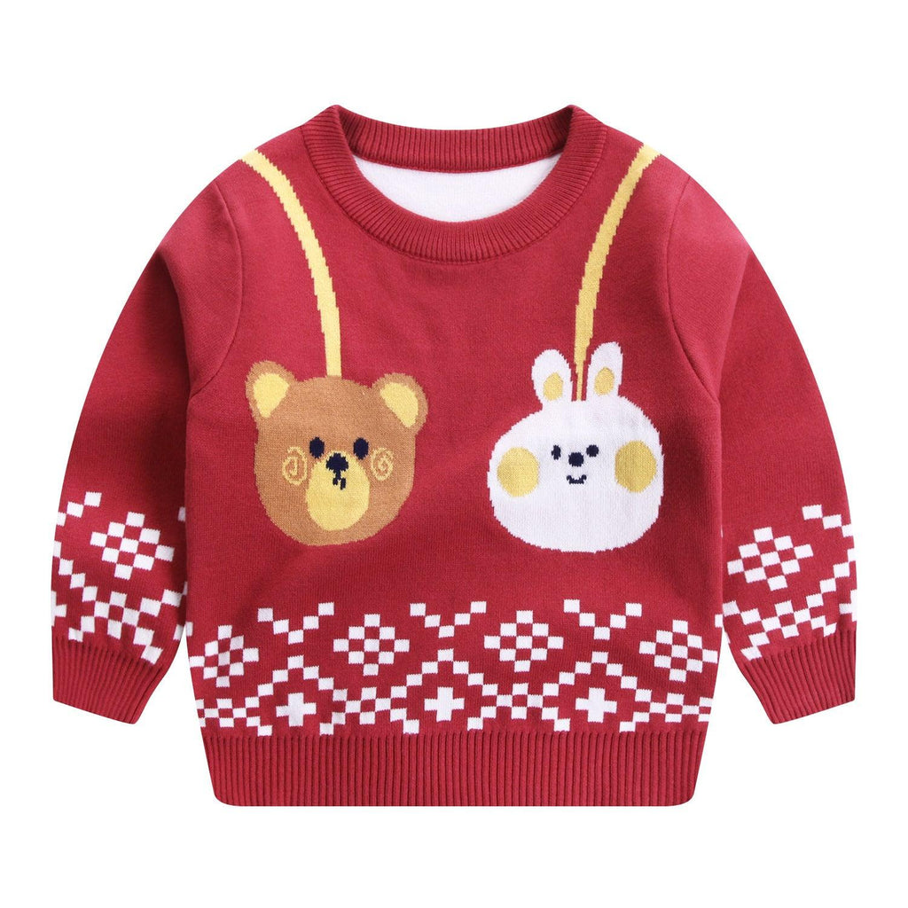Children's Autumn And Winter New Double - layer Cotton Sweater - Amazitshop