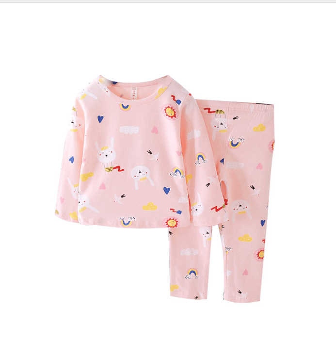 Children's Autumn Clothes Long Trousers Suit Cotton New Boys Girls Baby - Amazitshop