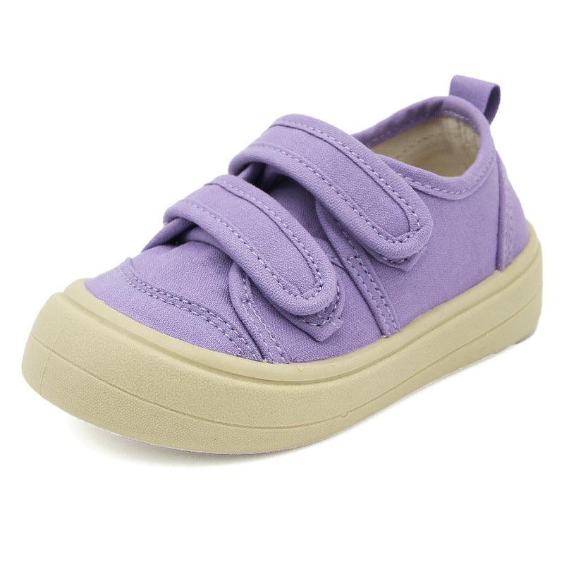 Children's Canvas Shoes Spring And Autumn Velcro Boys 'and Girls' Sneakers Big Toe Cloth Shoes - Amazitshop