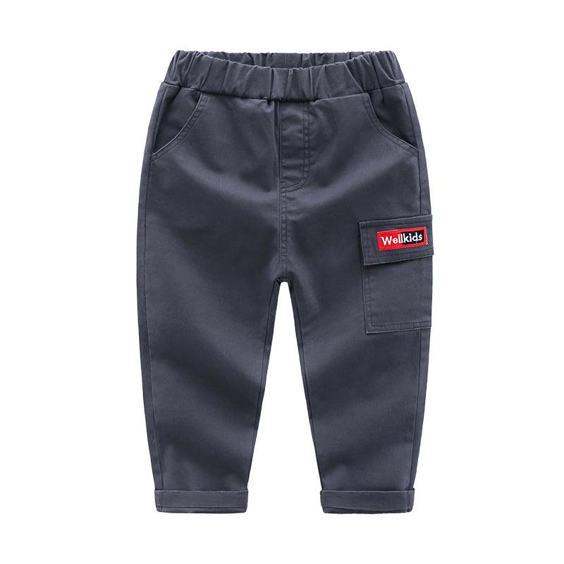 Children's cotton slim feet casual pants - Amazitshop