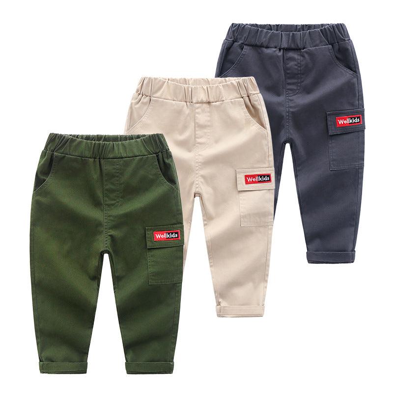 Children's cotton slim feet casual pants - Amazitshop