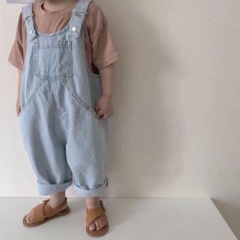 Children's Cotton Thin Denim Overalls - Amazitshop