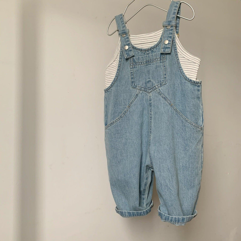 Children's Cotton Thin Denim Overalls - Amazitshop