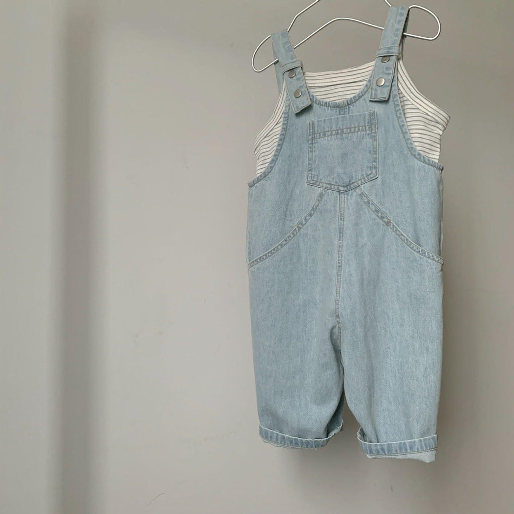 Children's Cotton Thin Denim Overalls - Amazitshop