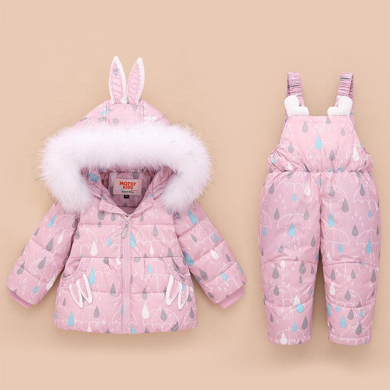 Children's down jacket suit 1 - 3 year old female baby coat - Amazitshop