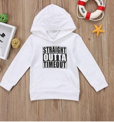Children's hooded sweater letter top - Amazitshop