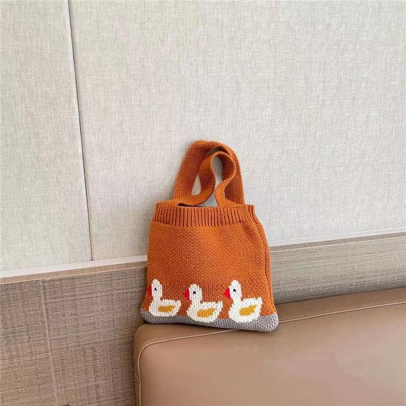Children's Knitted Shoulder Bag Cartoon Bag - Amazitshop