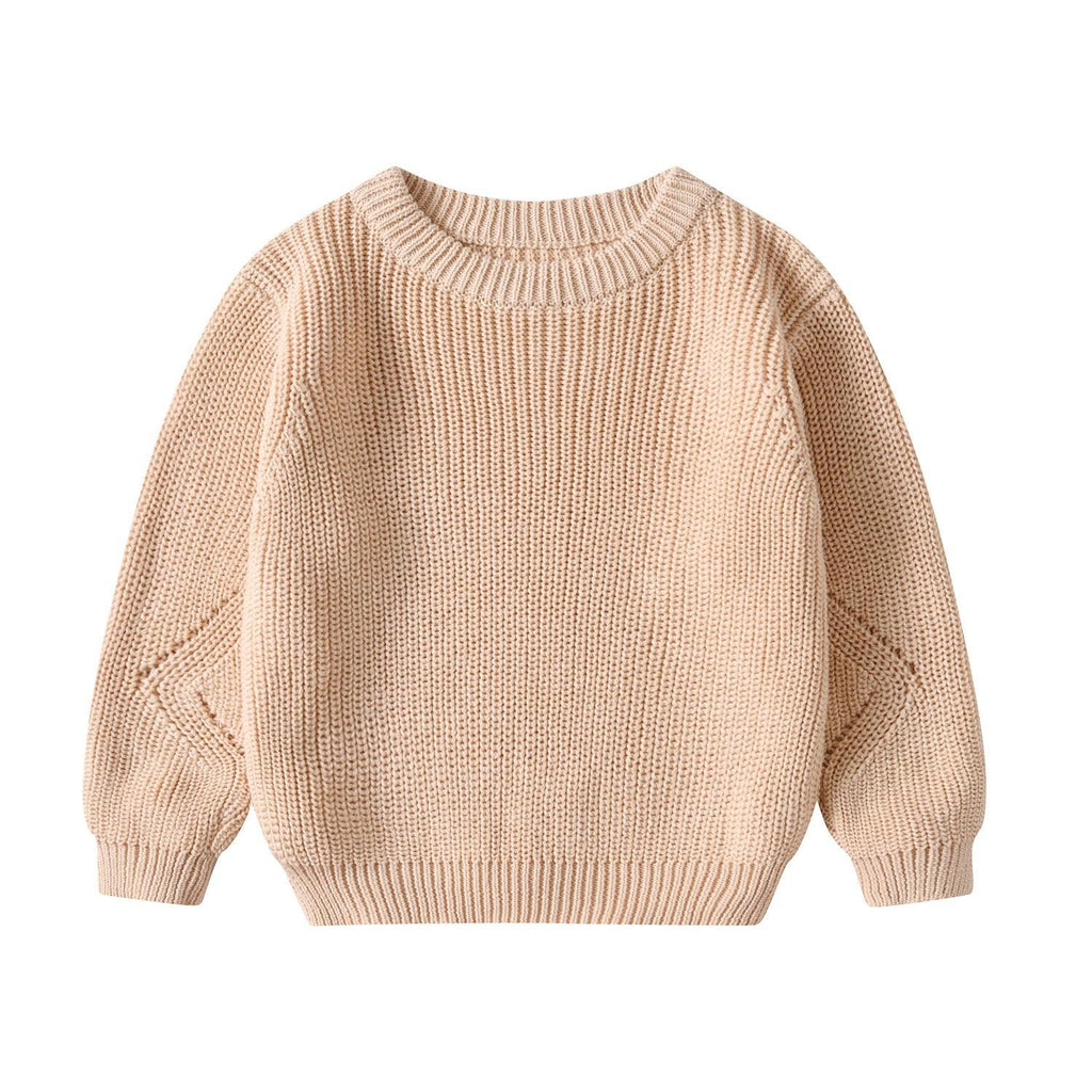 Children's Knitted Sweater Korean Style Pure Color Warm Keeping - Amazitshop