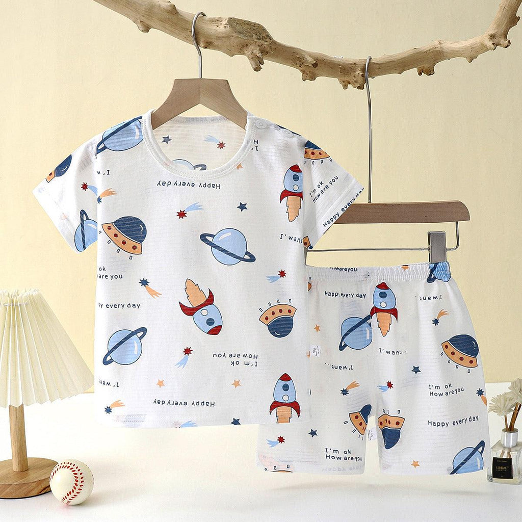 Children's Loungewear Pajamas Pure Cotton Underwear Set - Amazitshop