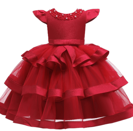 Children's Sequin Embroidered Evening Dresses Girls Princess - Amazitshop