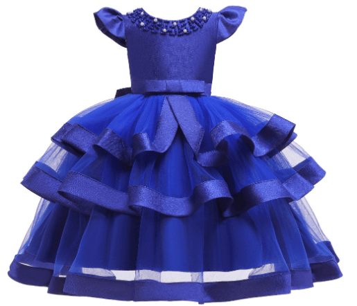 Children's Sequin Embroidered Evening Dresses Girls Princess - Amazitshop