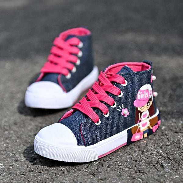 Children's Shoes Canvas Girls' Sneakers - Amazitshop