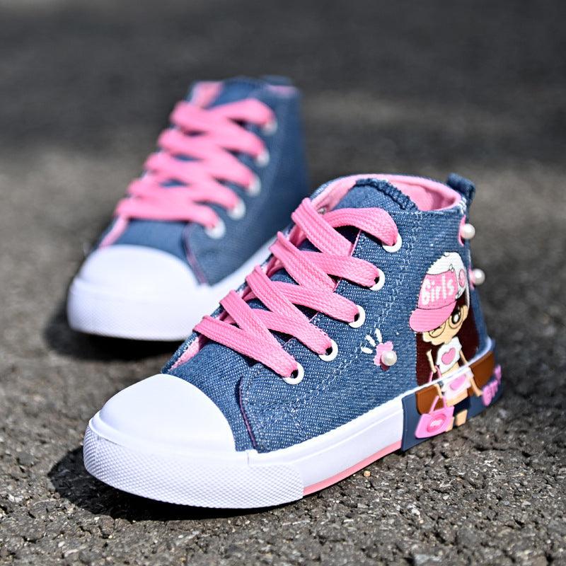 Children's Shoes Canvas Girls' Sneakers - Amazitshop