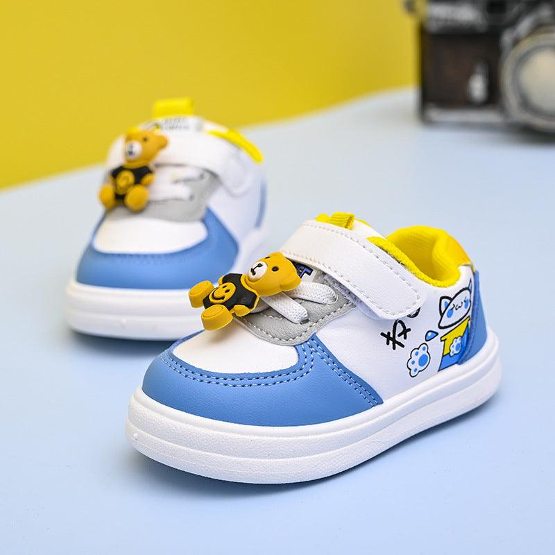Children's Sneakers Baby Toddler Boys And Girls Leather Surface Baby Shoes - Amazitshop