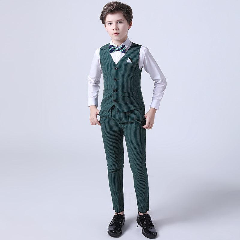 Children's Summer Stripes Vest And Trousers Suit - Amazitshop