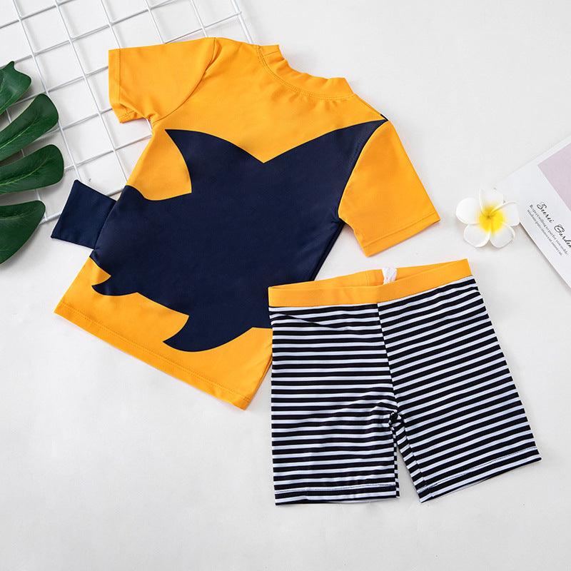 Children'S Swimwear Boys Boys Korean Baby Hot Spring Sunscreen Quick - Drying Small, Medium And Big Kids Split Seaside Beach Swimwear - Amazitshop