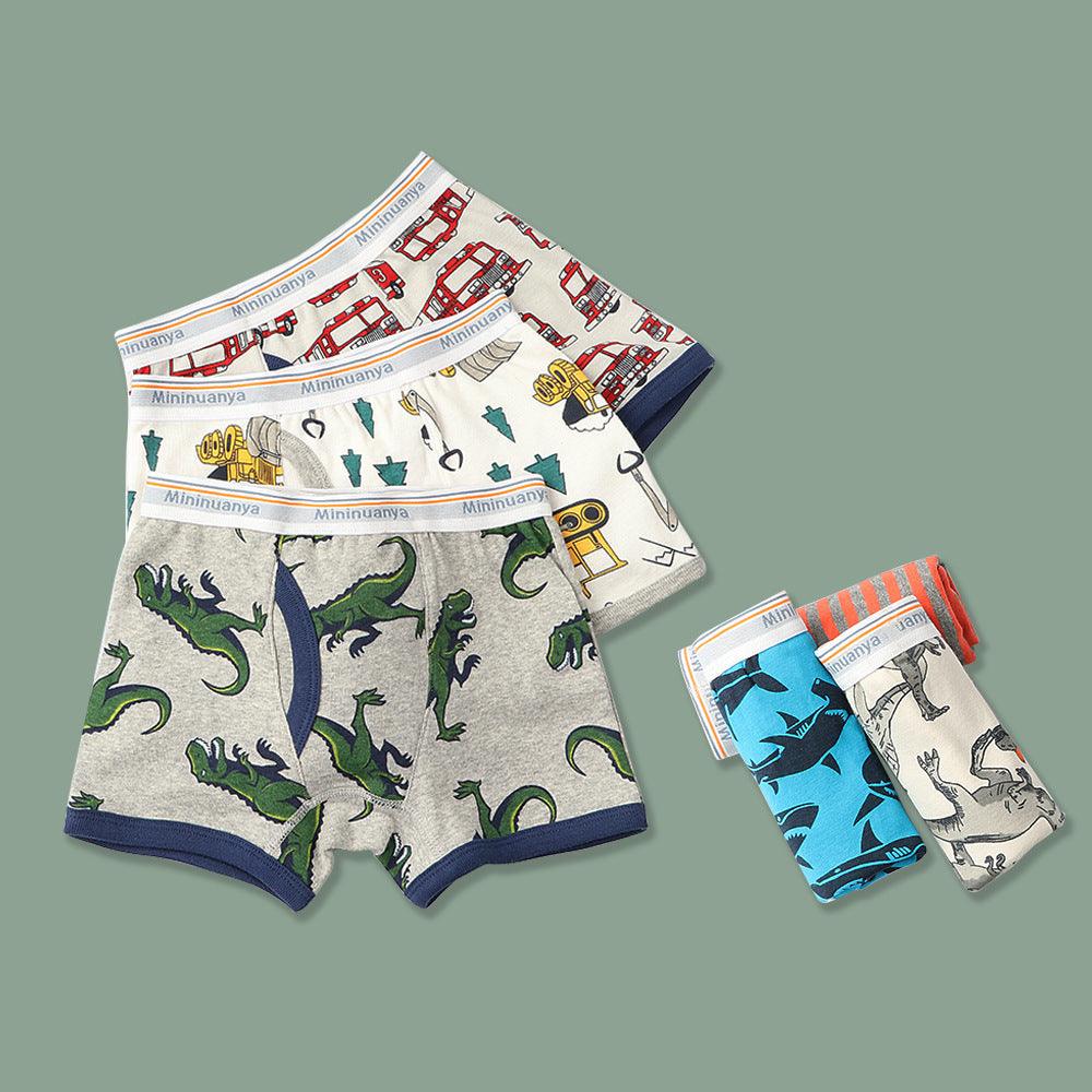 Children's Underwear Boy's Threaded Cotton Boxer Briefs - Amazitshop
