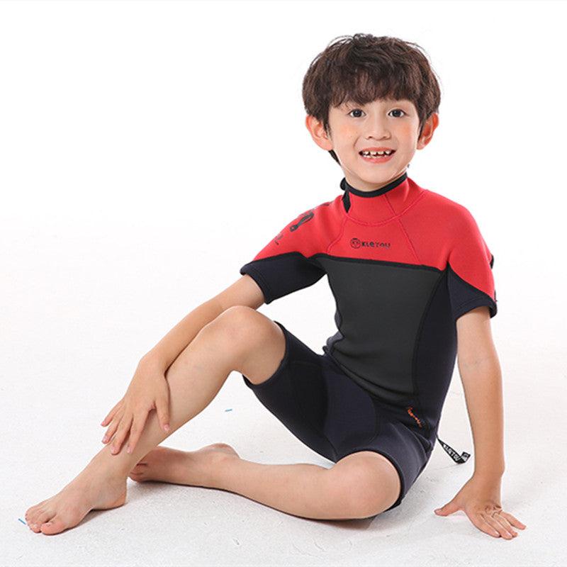 Children's Warm Swimsuit Boys And Girls One - piece Thickened Wetsuit - Amazitshop