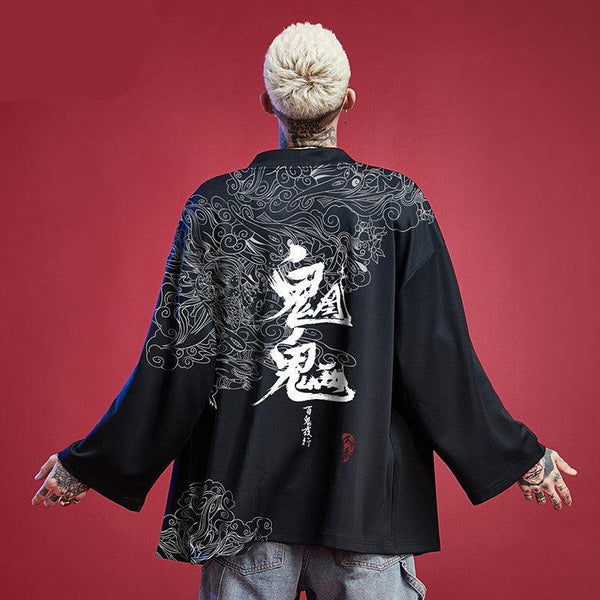 Chinese Style Hundred Ghosts Night Walk Robe Hanfu Male - Amazitshop