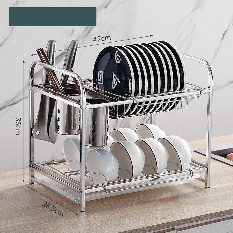 Chopsticks Dish Drain Rack Multifunctional Kitchen Storage Rack - Amazitshop