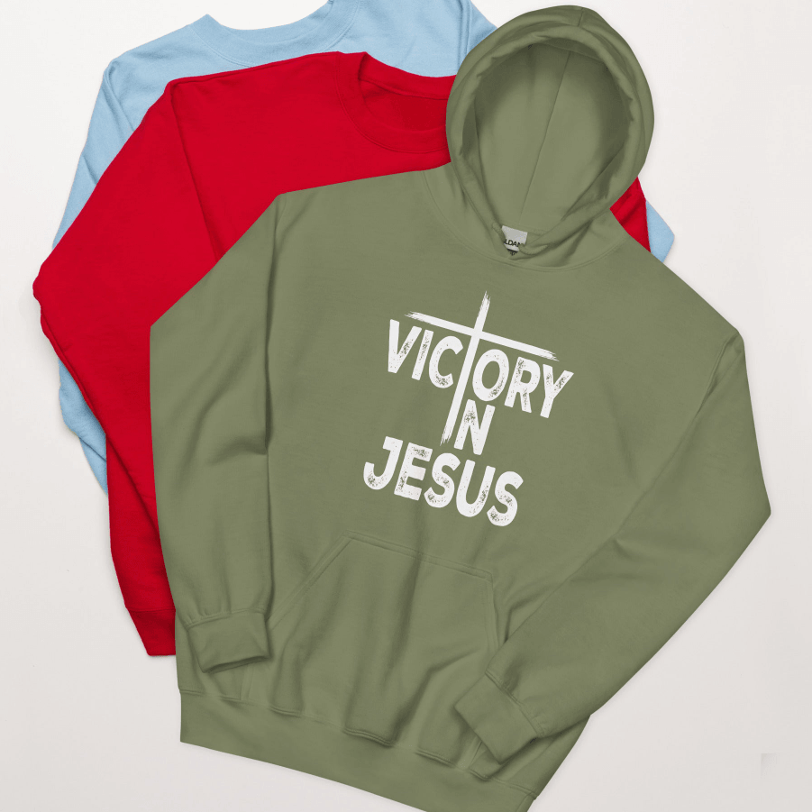Christian Victory In Jesus Unisex Hoodie - Amazitshop