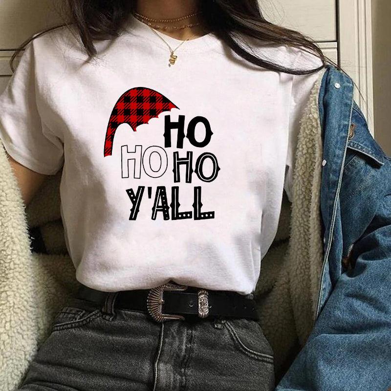 Christmas Fashion Printed Short Sleeve Tops For Men And Women - Amazitshop