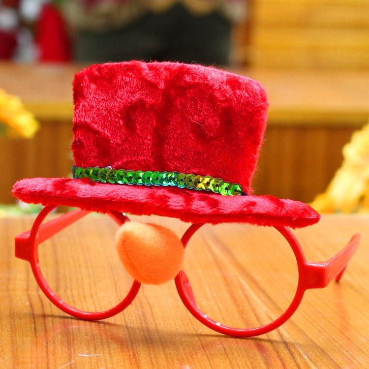Christmas glasses frame Christmas party supplies Christmas gifts Christmas decorations glasses Santa glasses - Amazitshop