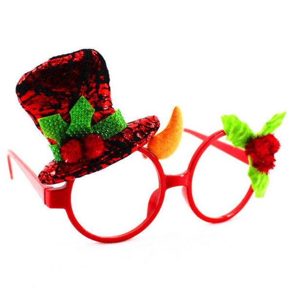 Christmas glasses frame Christmas party supplies Christmas gifts Christmas decorations glasses Santa glasses - Amazitshop