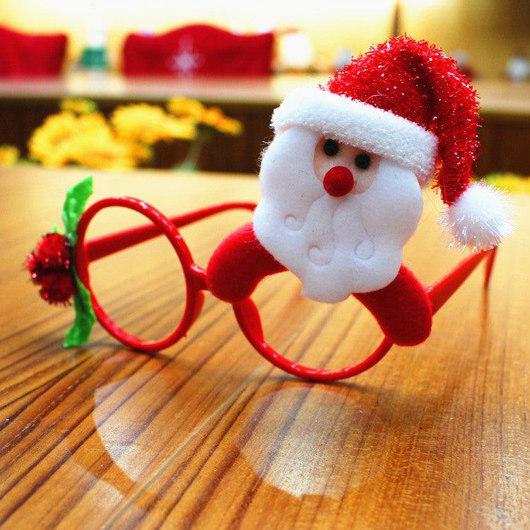 Christmas glasses frame Christmas party supplies Christmas gifts Christmas decorations glasses Santa glasses - Amazitshop