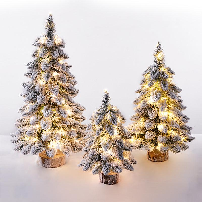 Christmas Small Flocking Tree Mini Christmas Tree - Amazitshop