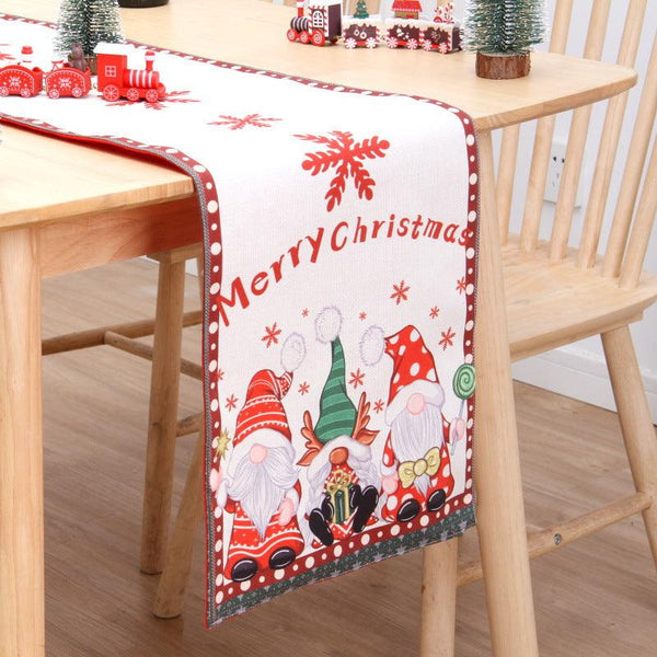 Christmas Table Flag Double Printing Snowman Table Mat - Amazitshop