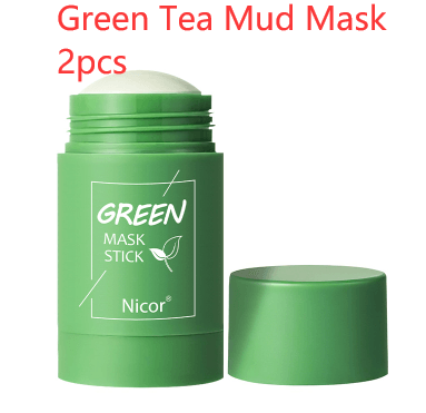 Cleansing Green Tea Mask Clay Stick Oil Control Anti - Acne Whitening Seaweed Mask Skin Care - Amazitshop