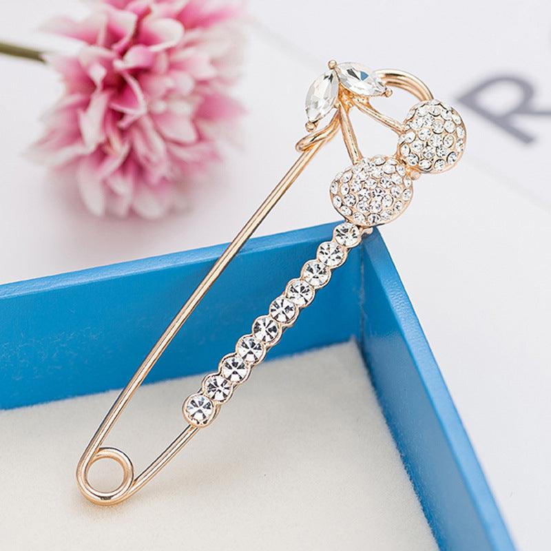 Clothing Accessories Pearl Crystal Metal Big Brooch - Amazitshop
