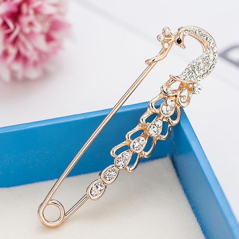 Clothing Accessories Pearl Crystal Metal Big Brooch - Amazitshop