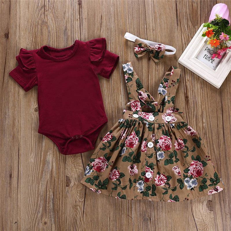 Clothing girl Baby Girls Kids Skirt Romper Clothes - Amazitshop