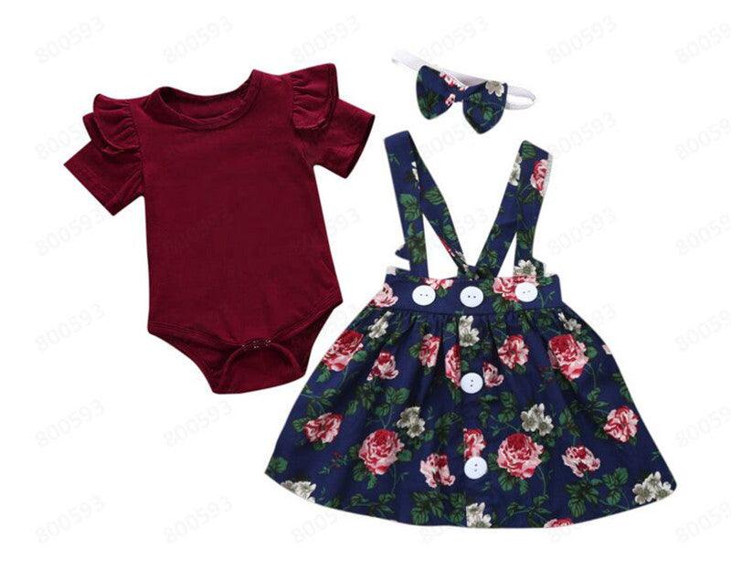 Clothing girl Baby Girls Kids Skirt Romper Clothes - Amazitshop
