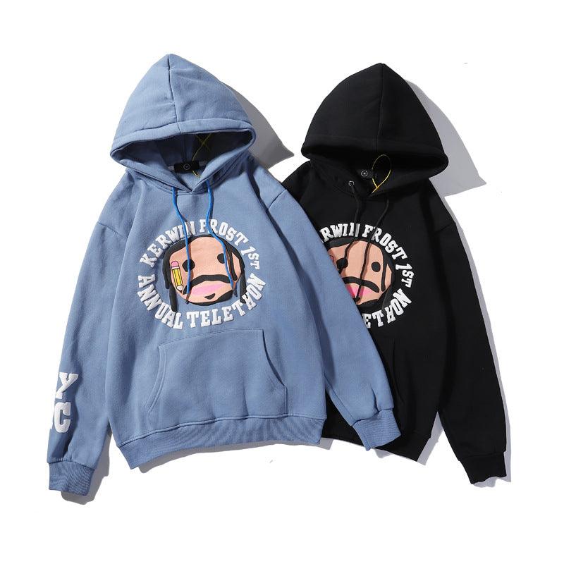 Co - Branded Charity Hoodie Cartoon Printed Sweater Men And Women Hooded Jacket - Amazitshop