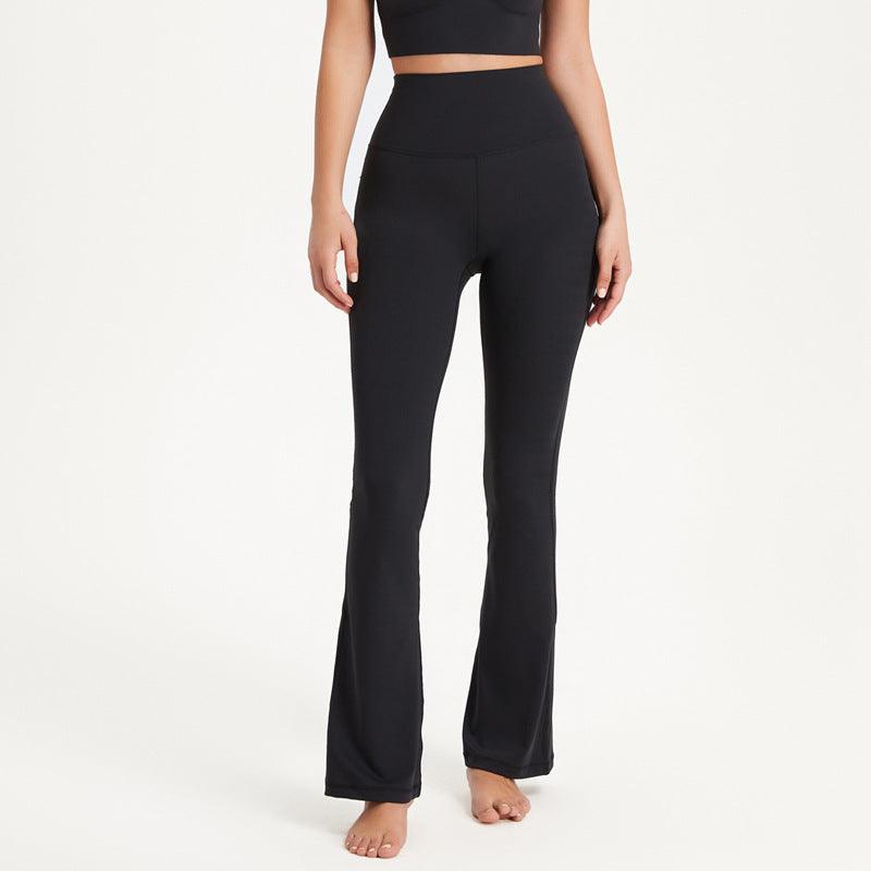 Coat High Waist Slimming Hip Raise Dance Sports Wide Legs Yoga Pants - Amazitshop