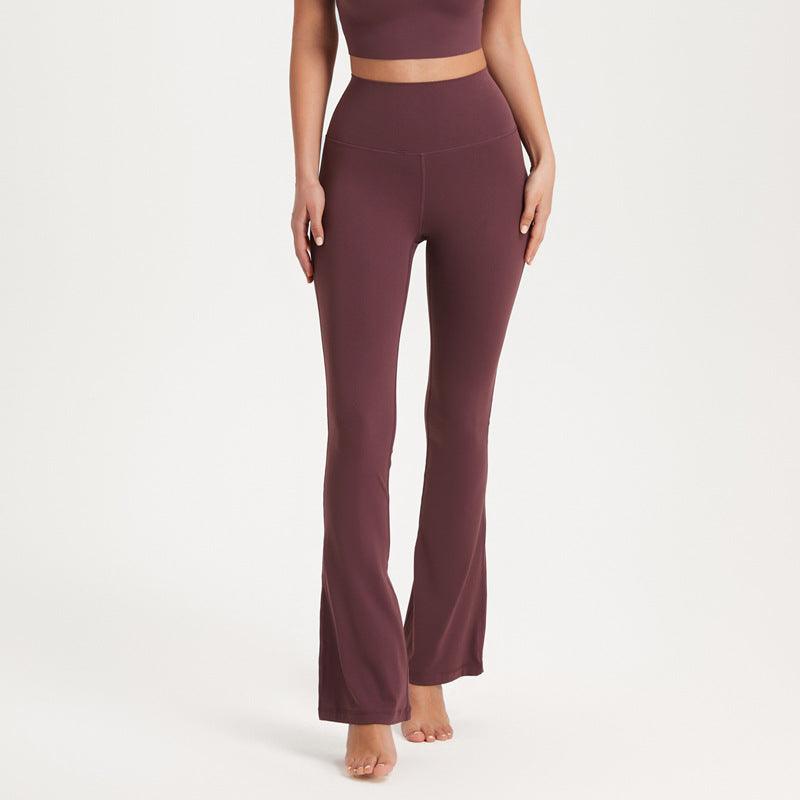 Coat High Waist Slimming Hip Raise Dance Sports Wide Legs Yoga Pants - Amazitshop