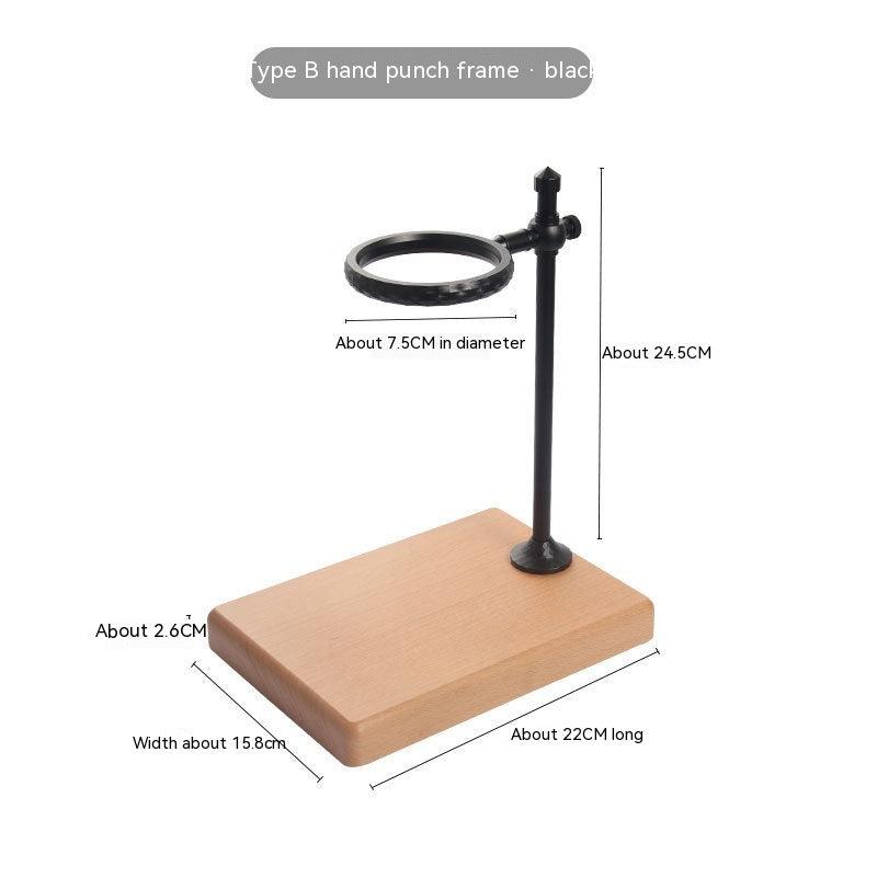 Coffee Filter Cup Bracket Solid Wood Base Aluminum Alloy Pour - over Mount - Amazitshop