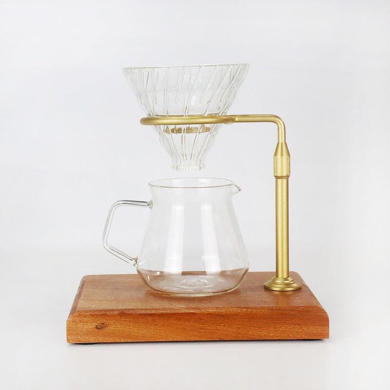 Coffee Filter Cup Bracket Solid Wood Base Aluminum Alloy Pour - over Mount - Amazitshop