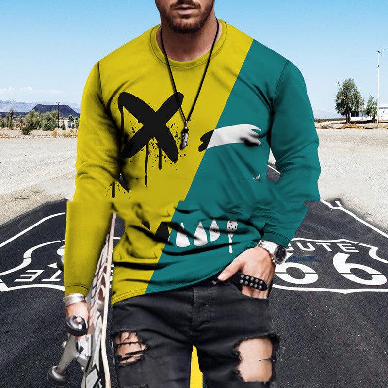 Color Block Printed Tops For Men - Amazitshop