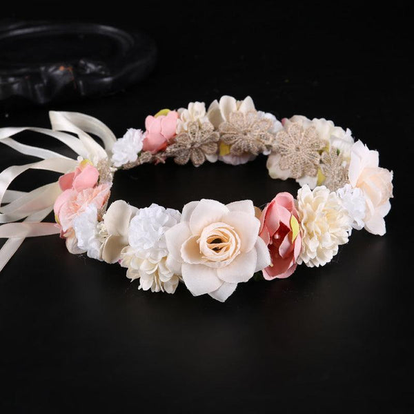 Color flower headband headband - Amazitshop