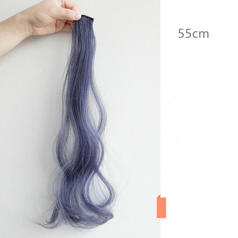 Color Wigs Female Long Hair Highlighting Gradient Invisible Curly Hair - Amazitshop