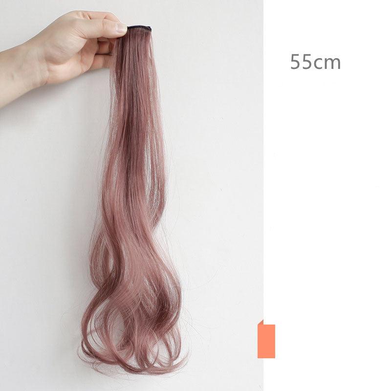 Color Wigs Female Long Hair Highlighting Gradient Invisible Curly Hair - Amazitshop
