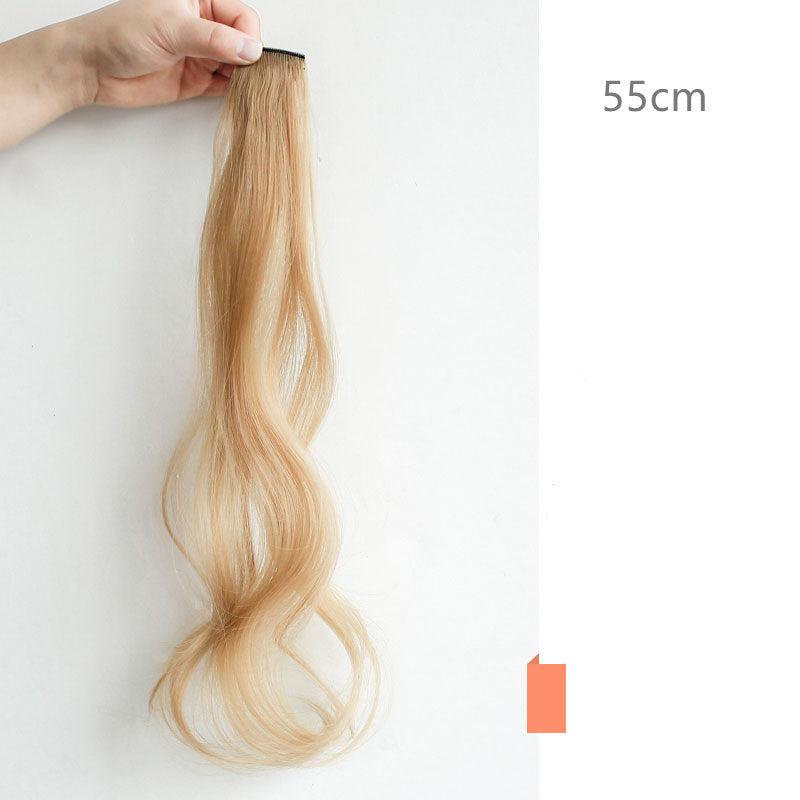Color Wigs Female Long Hair Highlighting Gradient Invisible Curly Hair - Amazitshop